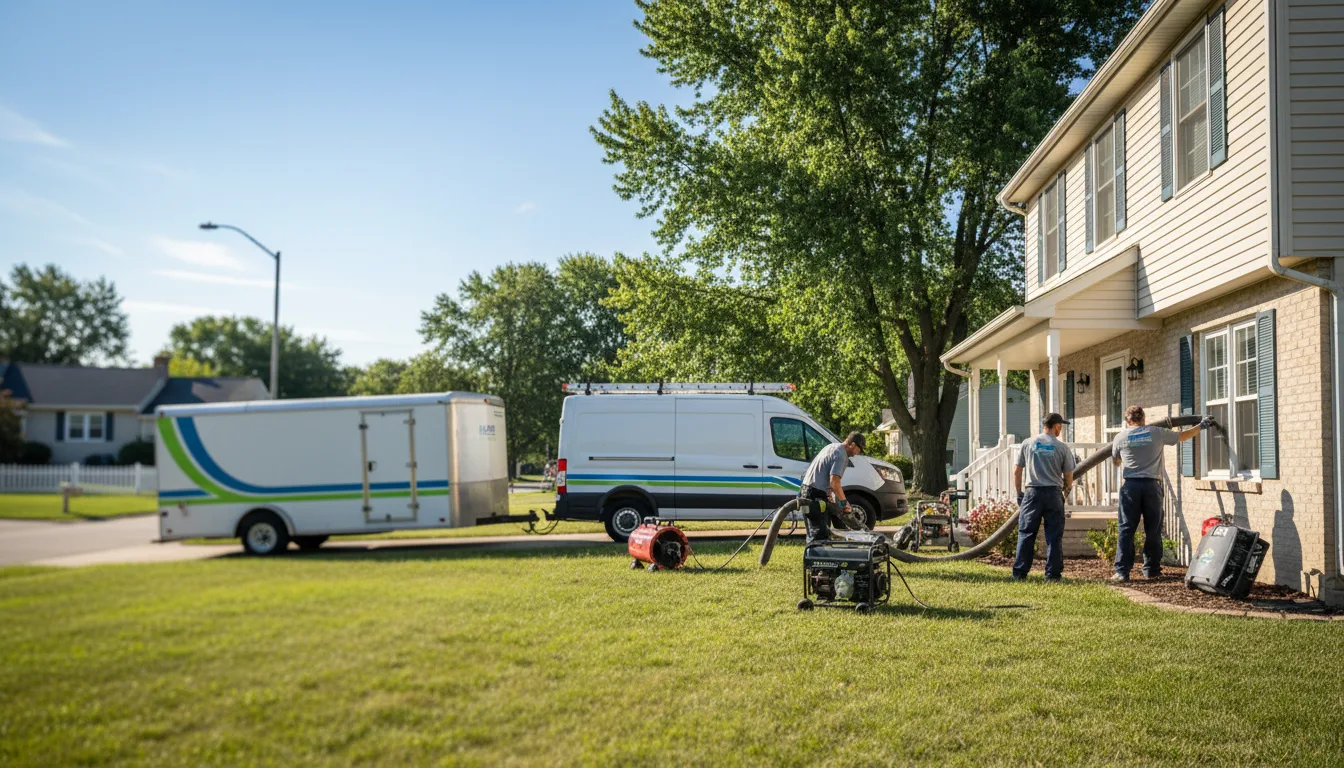 Flooded Basement Restoration And Cleanup With Repair in Campbellsburg, IN near me